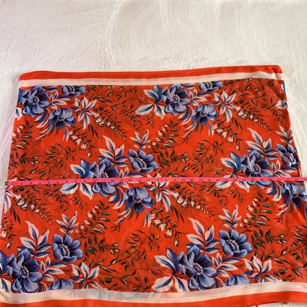 LOFT Large Floral Print Infinity Scarf